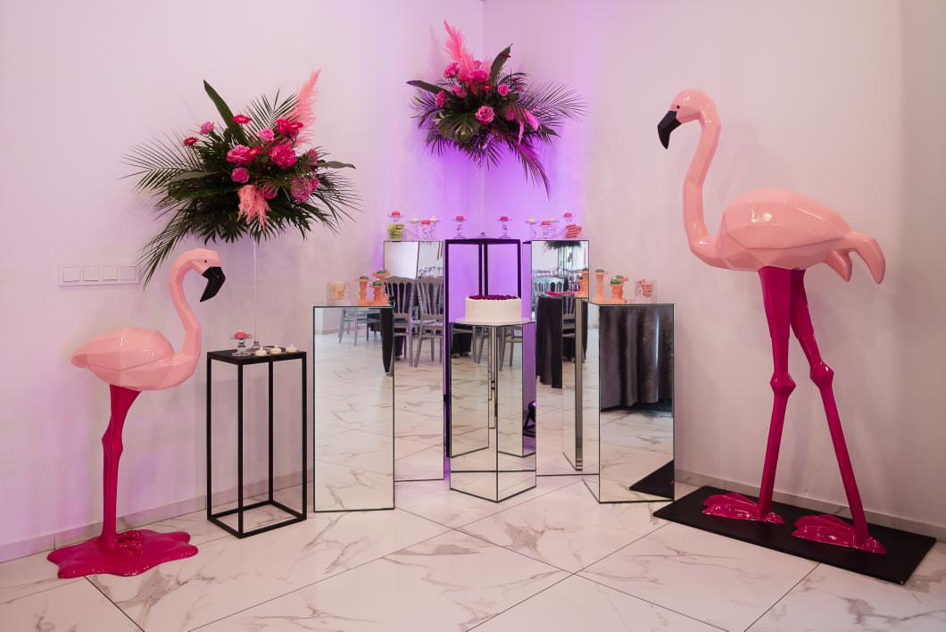 Flamingų pora